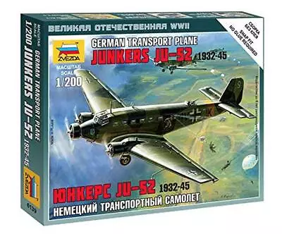 Zvezda Z6139 Aeroplane Model - Junkers JU52 1:200 Scale • $18.18