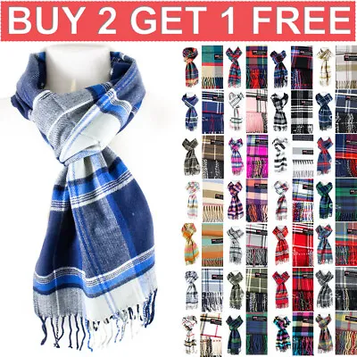 Mens Womens Winter Warm SCOTLAND Made 100% CASHMERE Scarf Scarves Plaid Wool • $7.69