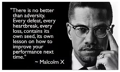 A3 Size - MALCOLM X QUOTE POPULAR GIFT / WALL DECOR ART PRINT POSTER • £4.99