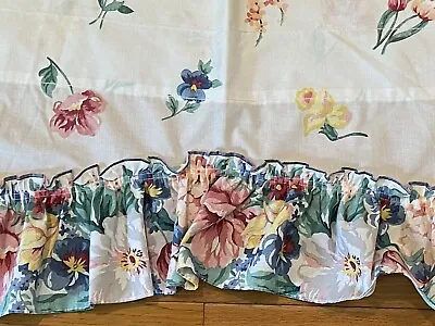 Vintage 1989 Martha Stewart Window Fashions Floral Tulip Valance USA Made • $19.99