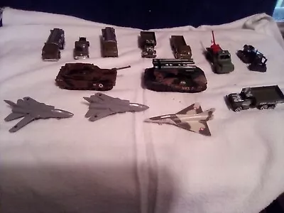 Lot Of Army Vehicles And Jets Matchbox M1A1 Tank And Misslie Launcher And Others • $5