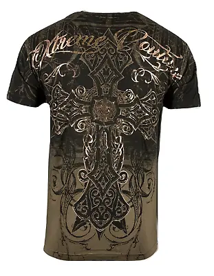 Xtreme Couture By Affliction Men's T-Shirt DECRETUM Brown Biker S-5XL • $25.95