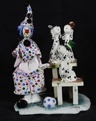 Zampiva Clown Figurine With Dalmatians • $15