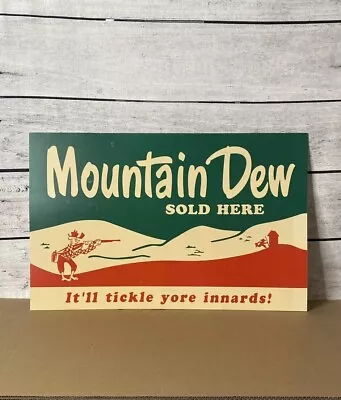 RARE Vintage Original 1967 Mountain Dew Thermoplastic Sign Excellent Condition • $1400