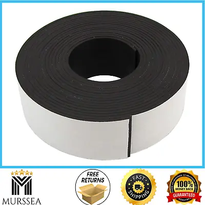 Magnetic Strip Tape Flexible Roll Adhesive Backed Magnet Strong Sticky Back 10Ft • $17.45