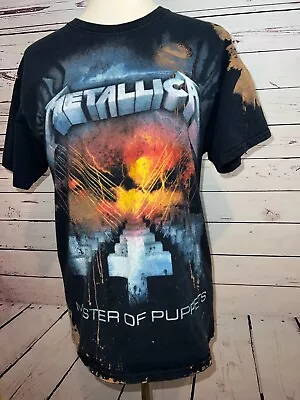 Metallica Master Of Puppets Tee Shirt Medium Graphic T-Shirt 2015 Bleached Adult • $20.34