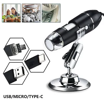 $22.92 • Buy 1600X USB Digital Microscope Handheld Zoom Biological Endoscope Camera Pocket