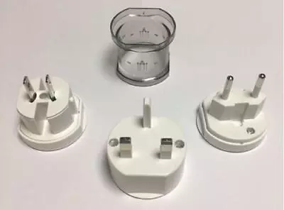 New Travel Plug Adapter Uk Us Au Eu Universal Power Wall White Cord Euro Usa • £4.05