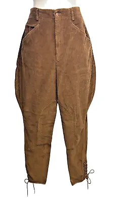 VTG Ralph Lauren Country Equestrian Womens Riding Pants Size 6 Brown Corduroy • $98