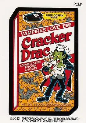 2011 Wacky Packages Halloween Mini Postcard Pcm4 Cracker Drac Jack Vampire • $17.97