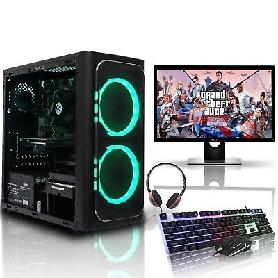 Gaming PC Bundle Core I5 4th Gen 16GB RAM 240GB SSD+1TB HDD 2GB GT730 Windows10 • £299.99