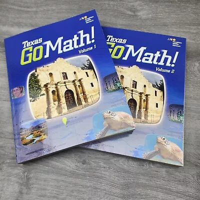 $16.99 • Buy Texas Go Math 4th Grade 4 Student Edition Set Volume 1 & 2