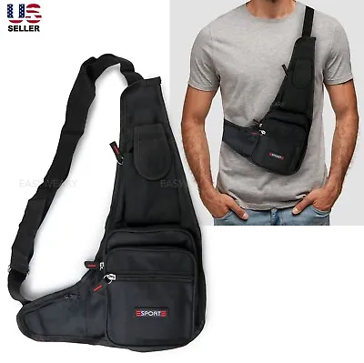 Mens Backpack Fanny Pack Cross Body Sling Shoulder Bag Chest Travel Sport Unisex • $9.99