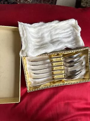 Vintage Boxed Set Of 6 Dutch Stamped K100  Silver Plate Teaspoon Set • $15