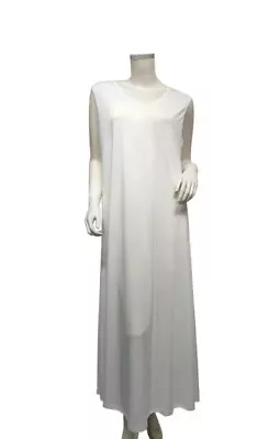 Quality Sleeveless Nida Abaya  Inner Slip Maxi Dress Kaftan White - Size 54 • £16.99