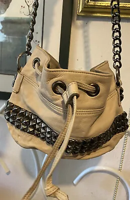 TYLIE MALIBU Studded ROCK & ROLL Leather Studded Hobo Mgppb Shoulder Bag • $83.99