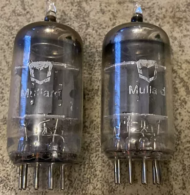 2 GE 14mm “Mullard” 12AX7A ECC83 Vtg Electronic Vacuum Tubes Matched Set -Tested • $150