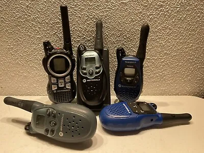 MOTOROLA Mr350r T1000 & T5000 T5500 Talkabout Walkie Talkies Set Of  5 #P • $49.99