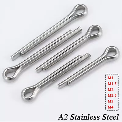 Cotter Pins Split Pin Clevis Pin 1/1.5/2/2.5/3/4mm A2 304 Stainless Steel DIN 94 • $6.29