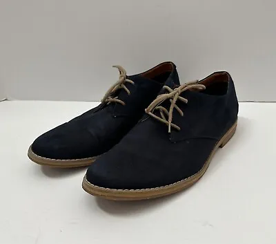 H&M Mens Derby Shoes Size 43 / US 10 Black Suede Lace Up Dress/Casual • $19