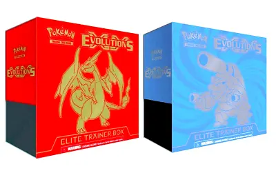 $404.99 • Buy 2 Pokemon TCG XY Evolutions Elite Trainer Box Charizard & Blastoise 16 Packs New