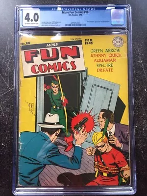 MORE FUN COMICS #88 CGC VG 4.0; OW-W; Cliff Young Green Arrow Cvr! • $695