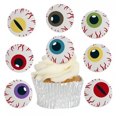 Edible Wafer Holloween Eyes Spooky Scary Pack Of 24 Pieces • £3.50