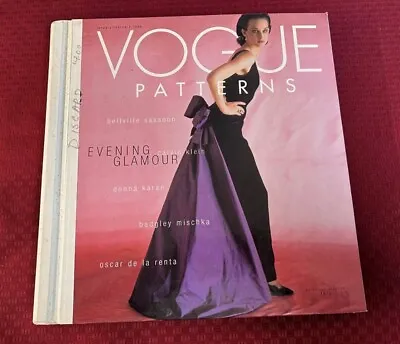 Vintage Vogue Patterns Store Display Counter Book Catalog January/ February 1996 • $229.99