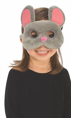 Mouse Plush Mask Grey Animal Fancy Dress Up Halloween Child Costume Accessory • $14.47