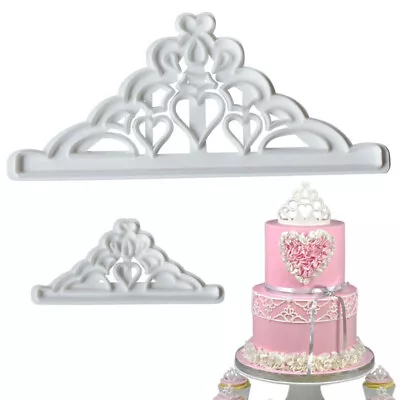 £3.94 • Buy 2 Pcs Princess CROWN TIARA Fondant Cutter Mould Mold Cake **SAME DAY DISPATCH**