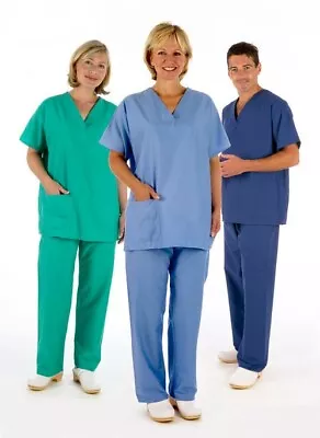 NHS Medical Compliant Scrub Suit Tunic (TOP ONLY)  Healthcare Uniform Work Nurse • £9.77