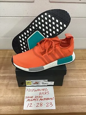 DS 2018 Adidas NMD R1 Energy Orange Miami Dolphins Men’s Sz 10.5 • $59.99