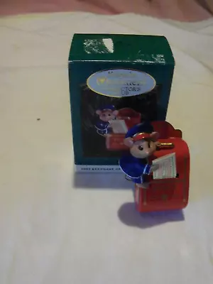 1993 Hallmark It's In The Mail Mouse Mail Carrier Ornament In Box • $4