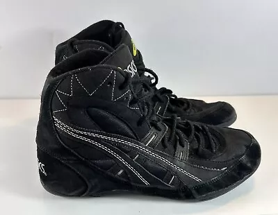 Vintage Asics JL801 High Cut Wrestling Shoes Black US 9 EURO 41.5 JPN 26 Rare • $134.10