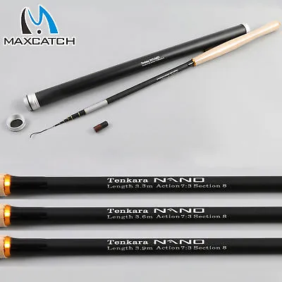 Maxcatch Nano Tenkara Rods 11'/12'/13' IM12/40T Carbon Tube Telescopic Pole • $68