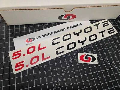 5.0L Coyote Decals (2-Pack) Engine Racing Hood Stickers Fits Mustang F150 Raptor • $13.95