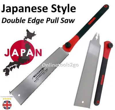 Japanese Style Double Edge Pull Saw PVC  Timber  Bamboo Wood Woodwork 5758 • £10.75