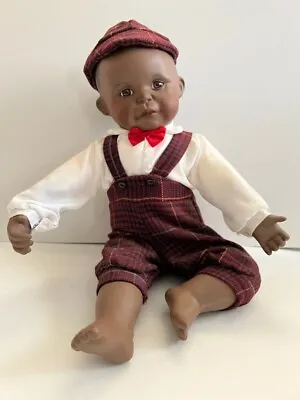 ASHTON DRAKE Porcelain African American Boy Doll  DAVID  By Yolanda Bello • $35
