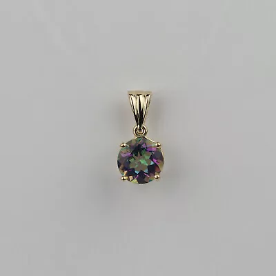 14k Yellow Gold Mystic Topaz Women's Necklace Pendant • $99