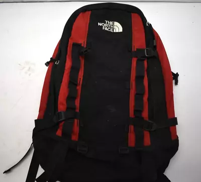 Vintage The North Face Daypack Hiking Bag Large Red And Black Backpack • $49.99