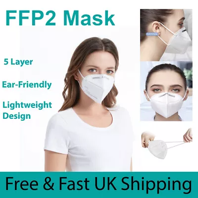 Ffp2 Face Mask  Pollen  Best Dust Protection  Non Medical Surgical 1-60 Pcs • £60.99