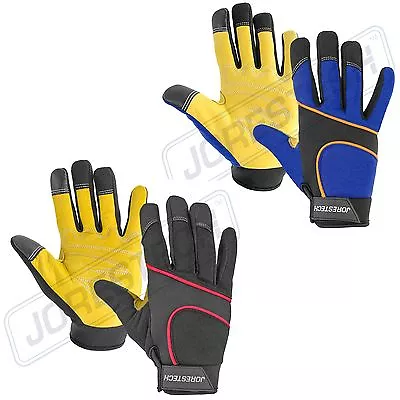 Mechanics Work Gloves Cow Leather  Washable M -XL • $12