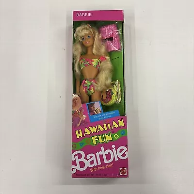 1990 Vintage Mattel Hawaiian Fun Barbie With Hula Skirt & Bracelet NRFB 5940 NIB • $35.57