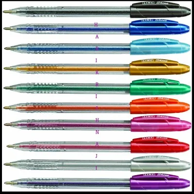 10 X Linc Shine Sparkled GLITTER Gel Pens 0.7 Mm FINE Tip 10 Colours All Colour • £2.99