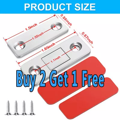 2×Strong Magnetic Door Closer Cabinet Catch Latch Cupboard Ultra Thin Closures • $4.99