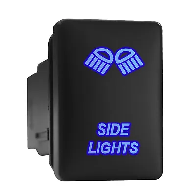 SIDE LIGHT Blue LED Backlit Switch Short Push Button 1.28 X 0.87  (Fit: Toyota) • $10.95