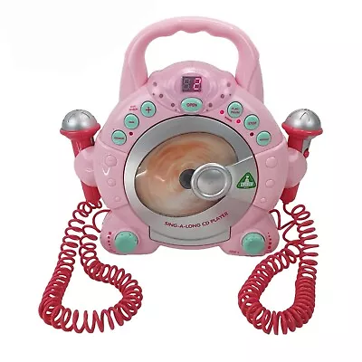 Elc Early Learning Centre Sing A Long Pink CD Player Karaoke With 2 Microphones • £19.99