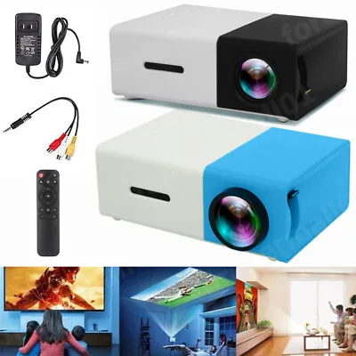 HD 1080P Mini Portable Pocket LED Projector USB HDMI SD Home Theater Cinema UK • £29.99