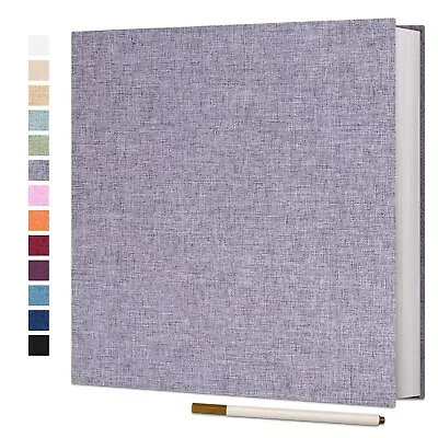 Large Photo Album Self Adhesive For 4x6 8x10 Pictures Pages With A Metallic Pen • £55