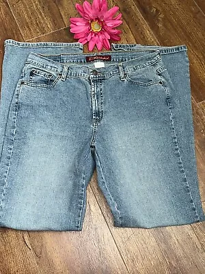 Z. Cavaricci Boot Cut Jeans Women's Sz. 12 Med Wash Denim Stretch 32” Inseam Y2k • $24.50